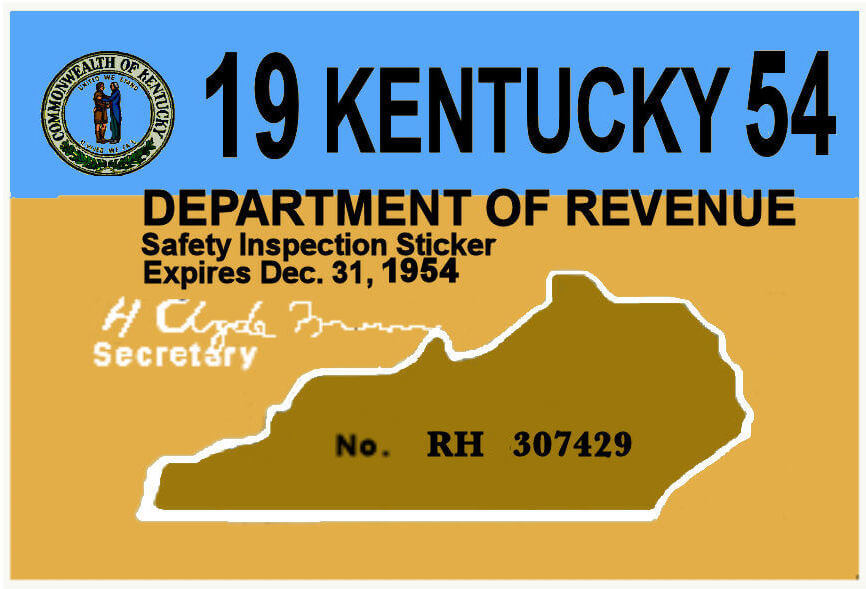 (image for) 1954 Kentucky Inspection Sticker